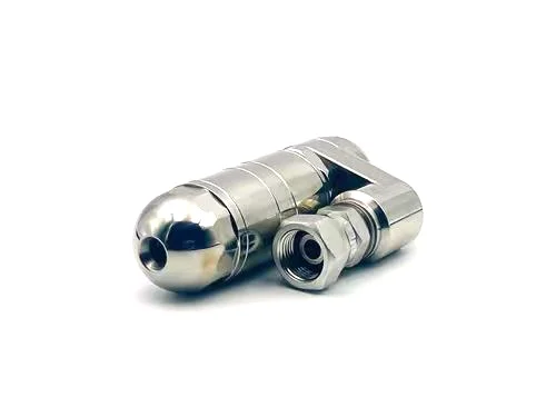 FX-710 industrial reverse nozzle front view showing durable metal housing design engineered for precise fluid control applications in manufacturing environments requiring reliable performance